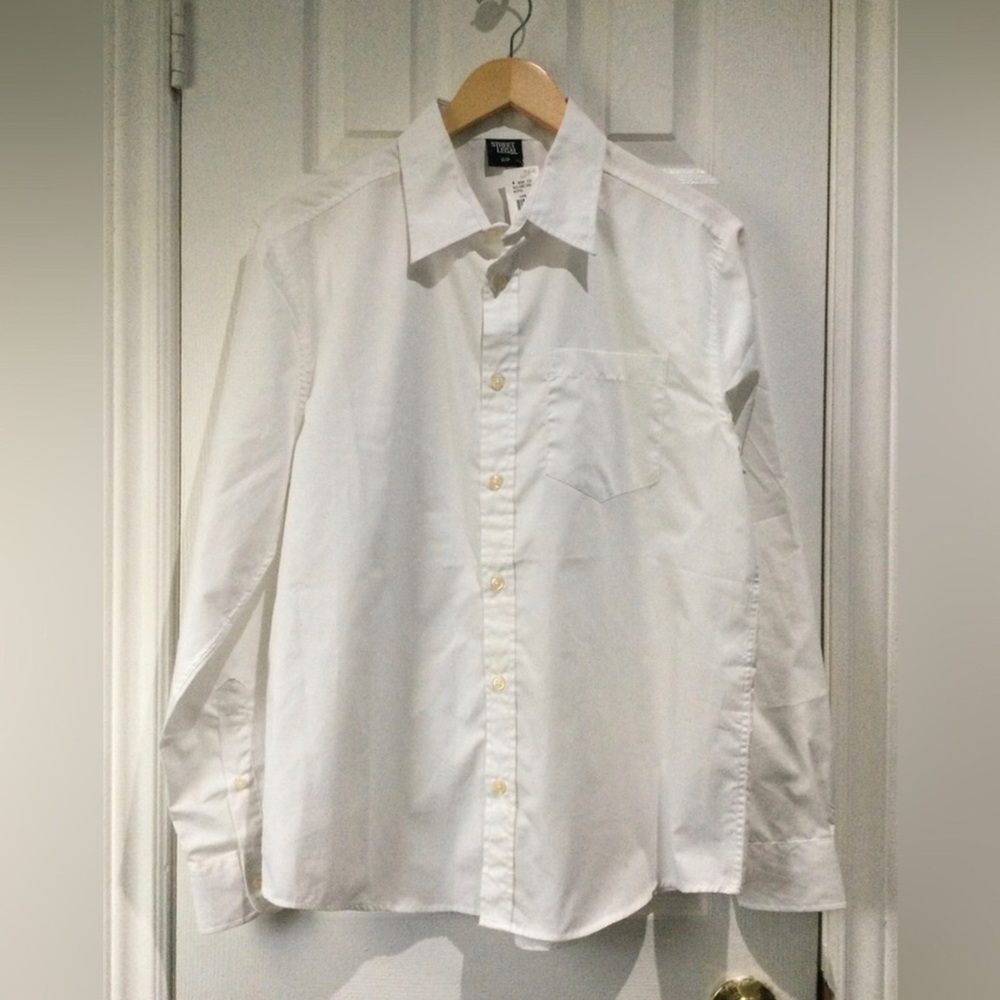 NWT Street Legal Men's White Long-Sleeve Dress Shirt